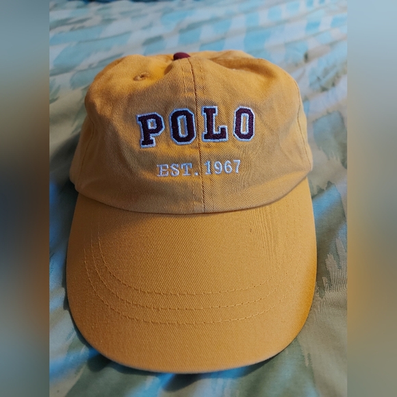Polo Ralph Lauren Other - VTG Polo Ralph Lauren Hat Cap Yellow / Blue The hat is stained and‎ faded.